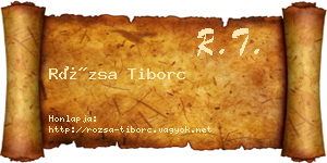 Rózsa Tiborc névjegykártya