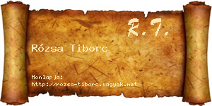 Rózsa Tiborc névjegykártya