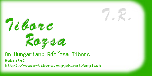tiborc rozsa business card